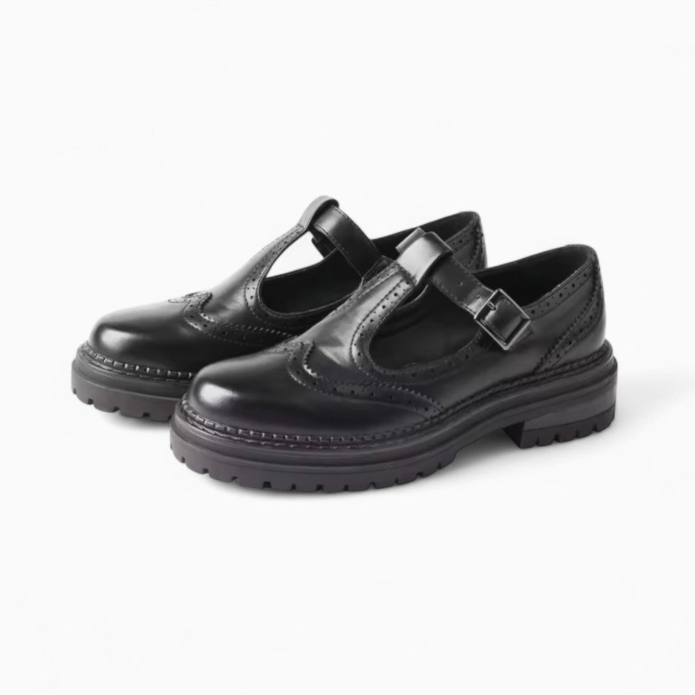 Orthopedic Loafers with Strap and Thick Sole