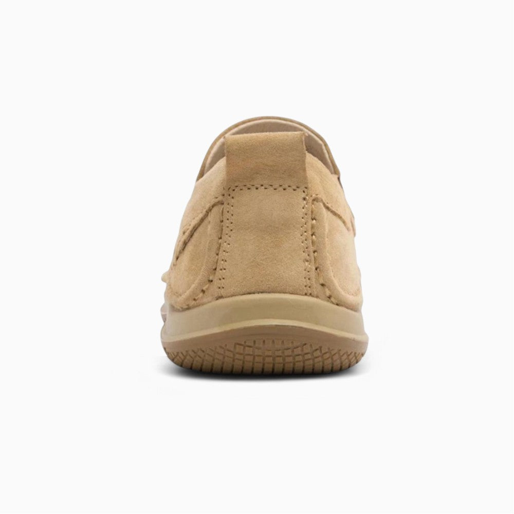 Men's Boat Loafers with Leather Look and Coloured Sole