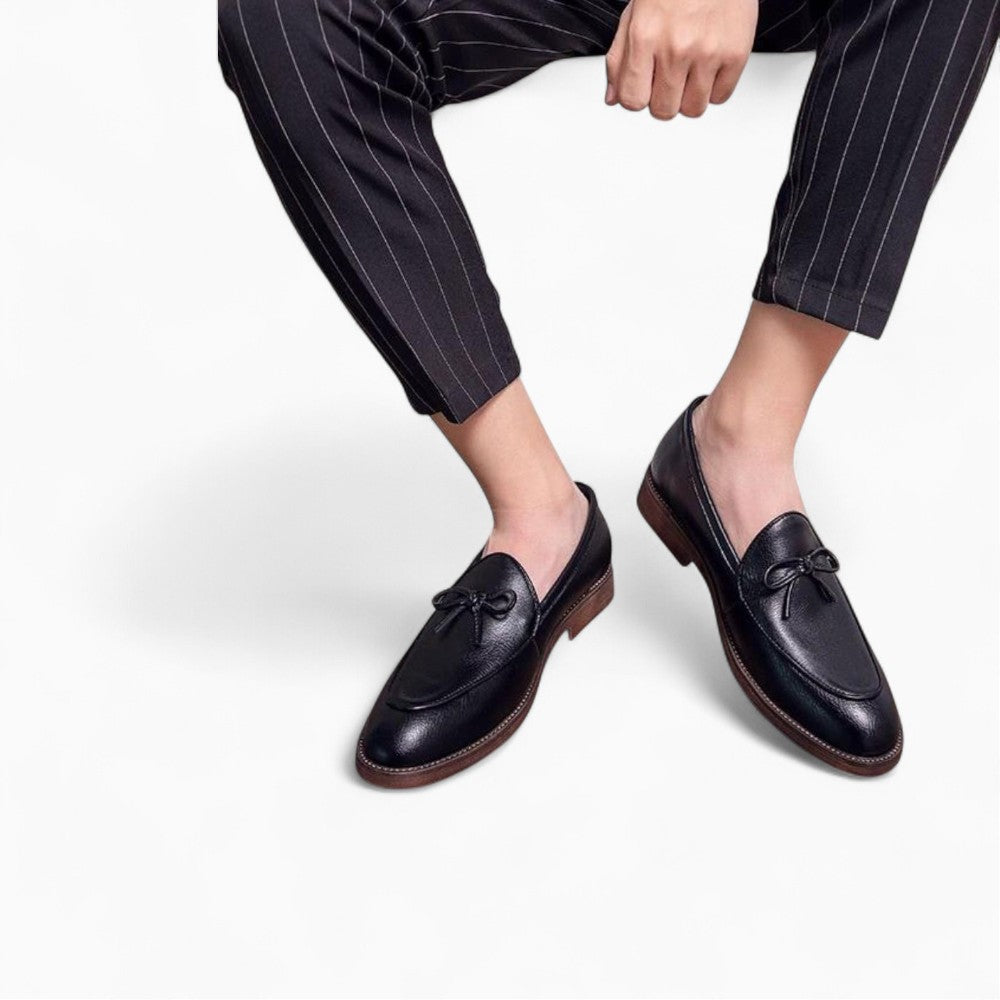 Men's Leather Lace-Up Boat Loafers