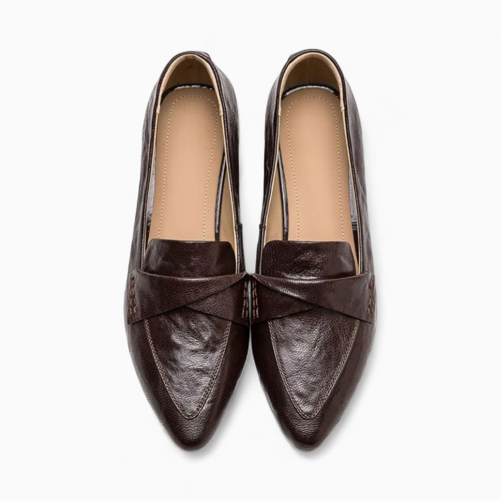 Quilted Top Loafers with Square Heels for Women