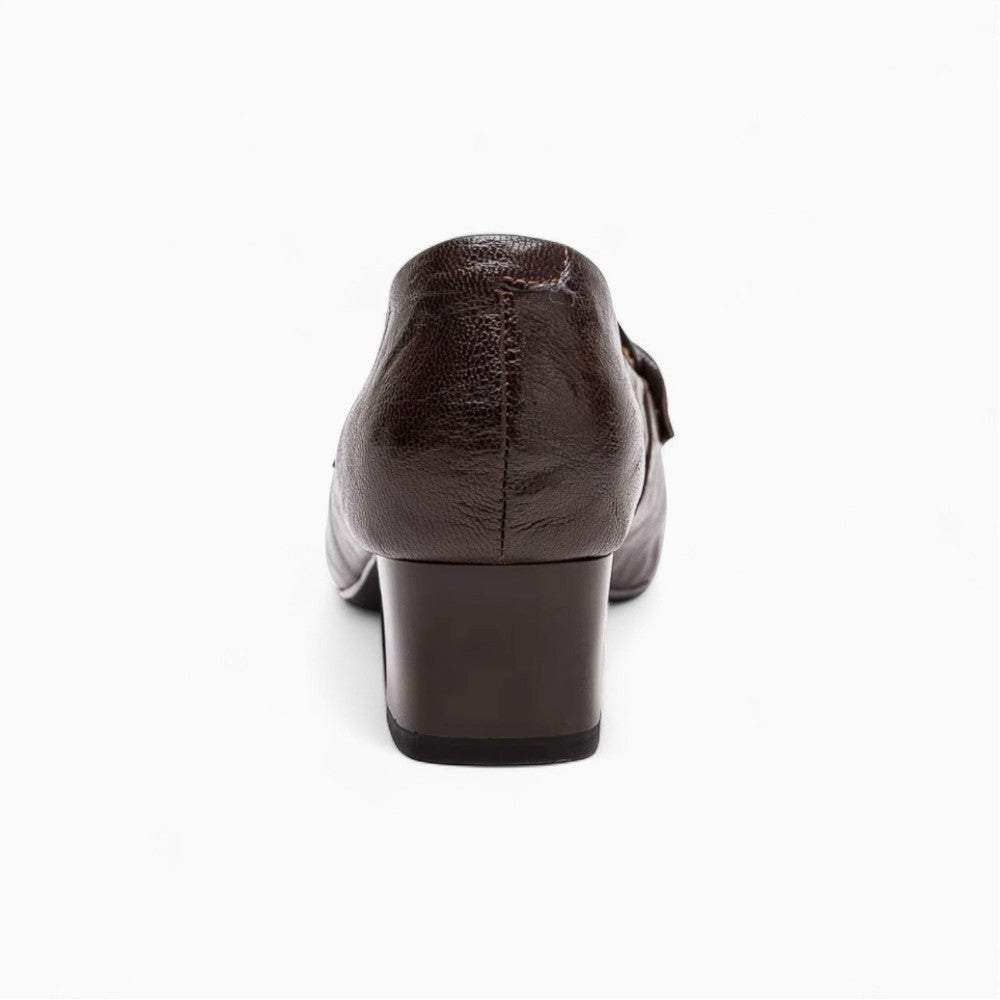 Quilted Top Loafers with Square Heels for Women