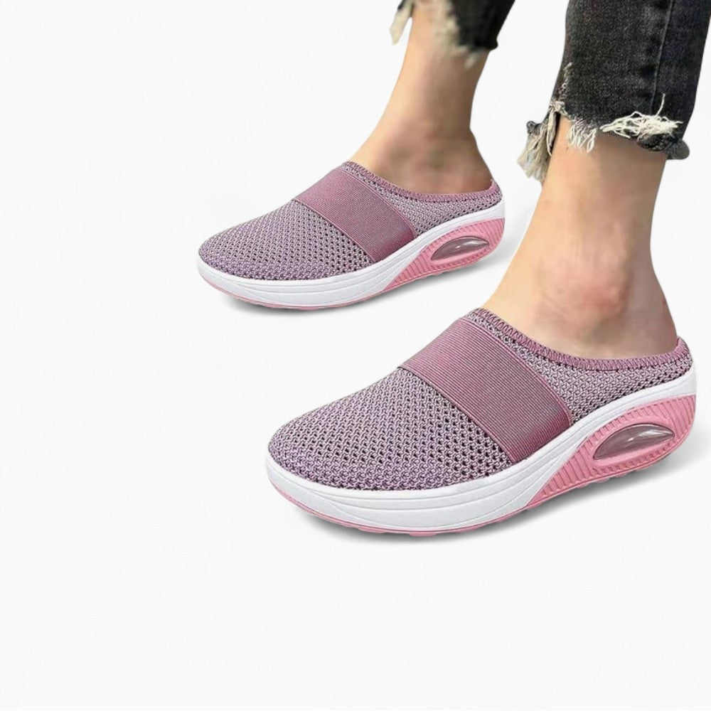 Vintage Style Perforated Loafers with Small Wedge Heel for Women