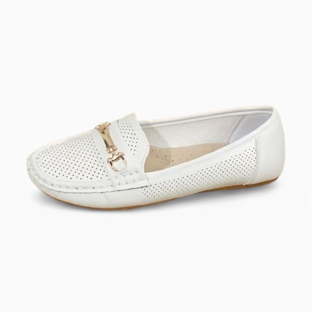 Women's Perforated Loafers with Soft Soles