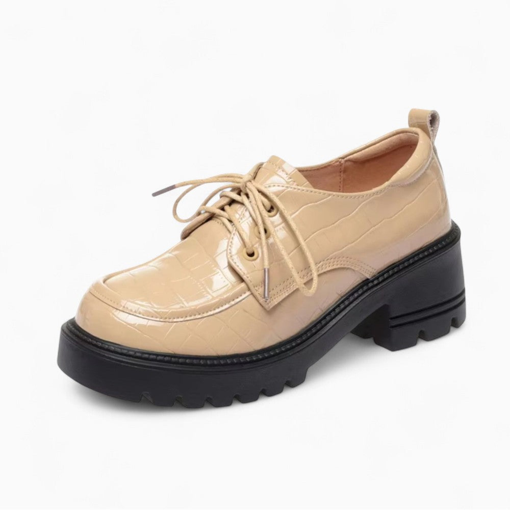 Patent Leather Heeled and Platform Loafers for Women