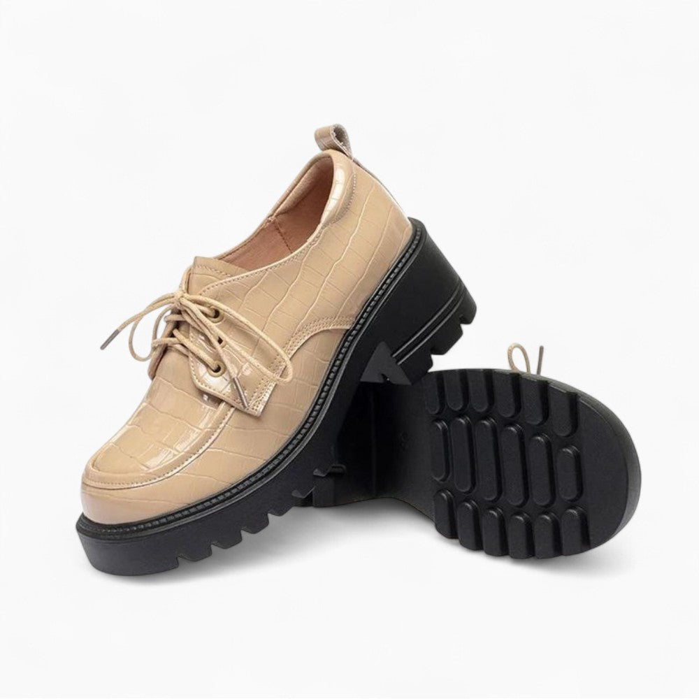 Patent Leather Heeled and Platform Loafers for Women