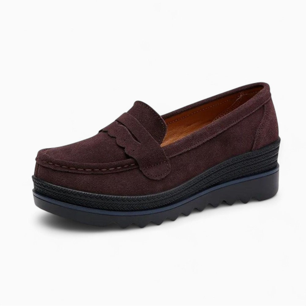 Fringed Wedge Heeled Loafers for Women