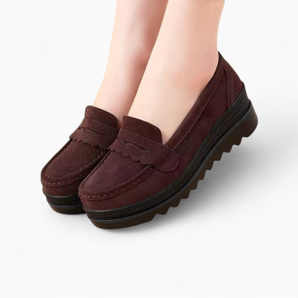 Fringed Wedge Heeled Loafers for Women