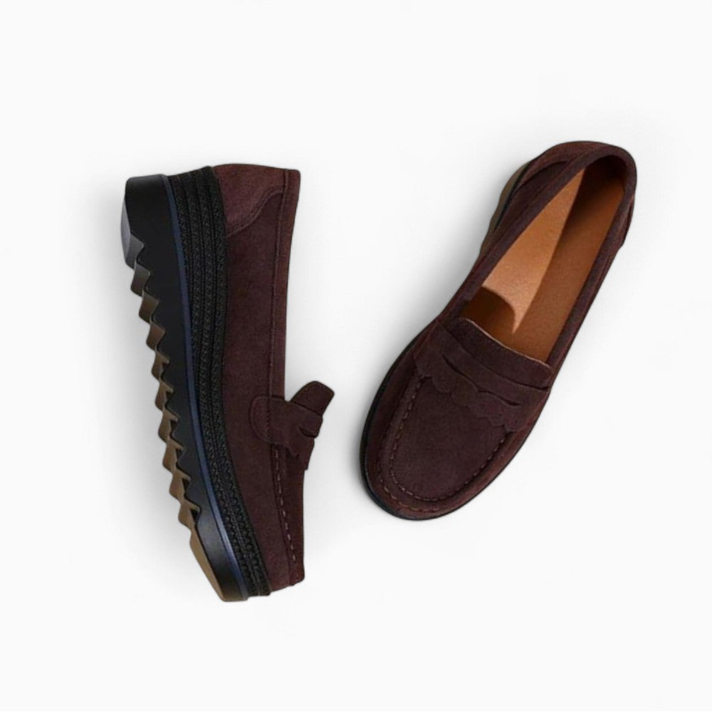 Fringed Wedge Heeled Loafers for Women