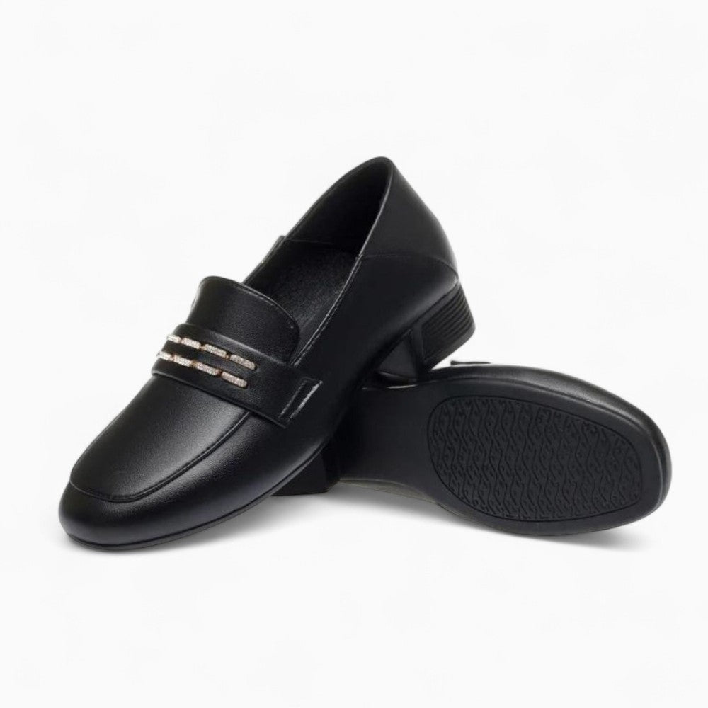 Square Heel Loafers with a Recycled Leather Sole