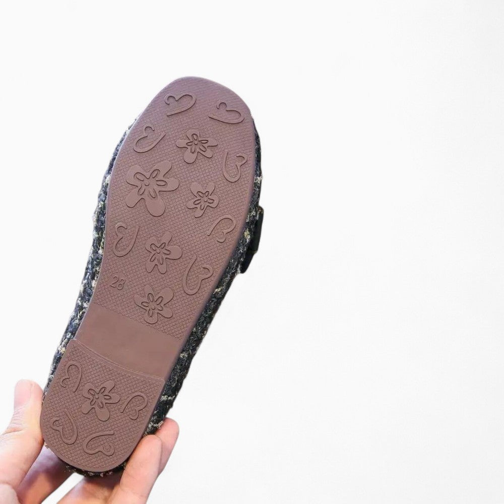 Thick Sole Loafers with Bow and Pin