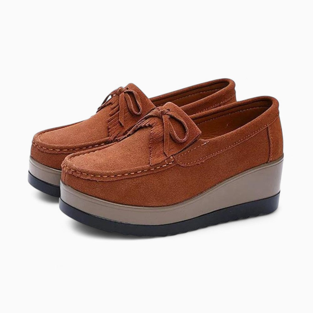 Women’s Suede Wedge Loafers