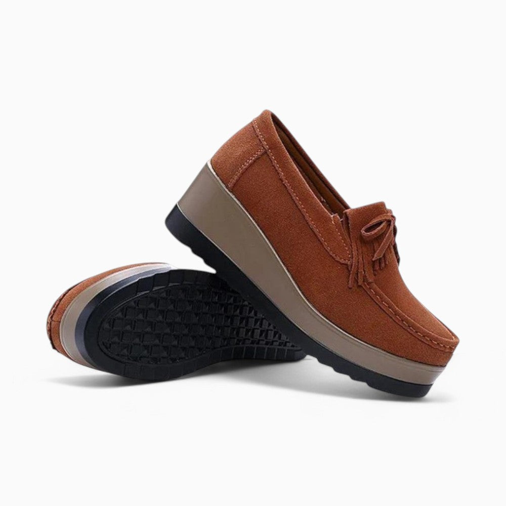 Women’s Suede Wedge Loafers