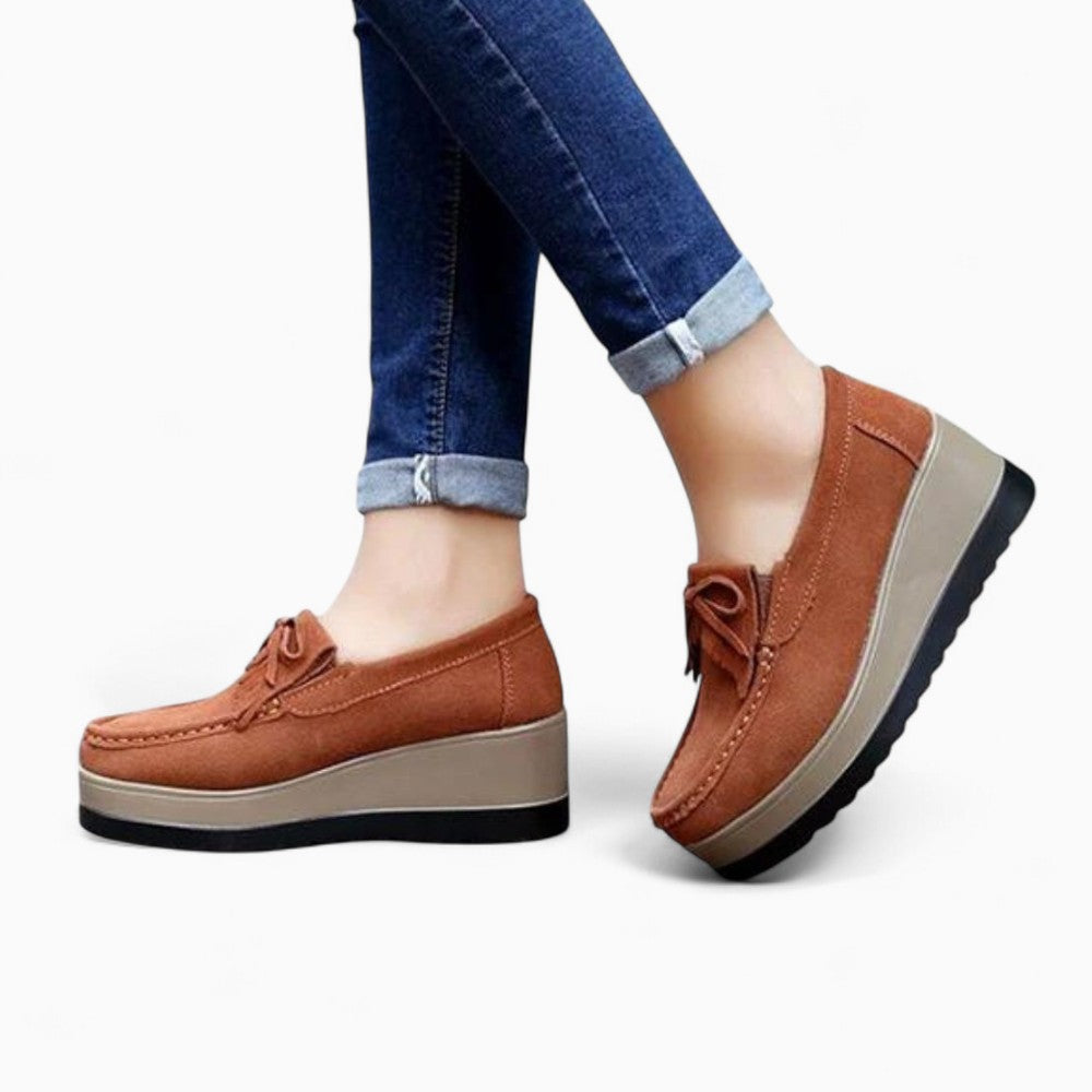 Women’s Suede Wedge Loafers
