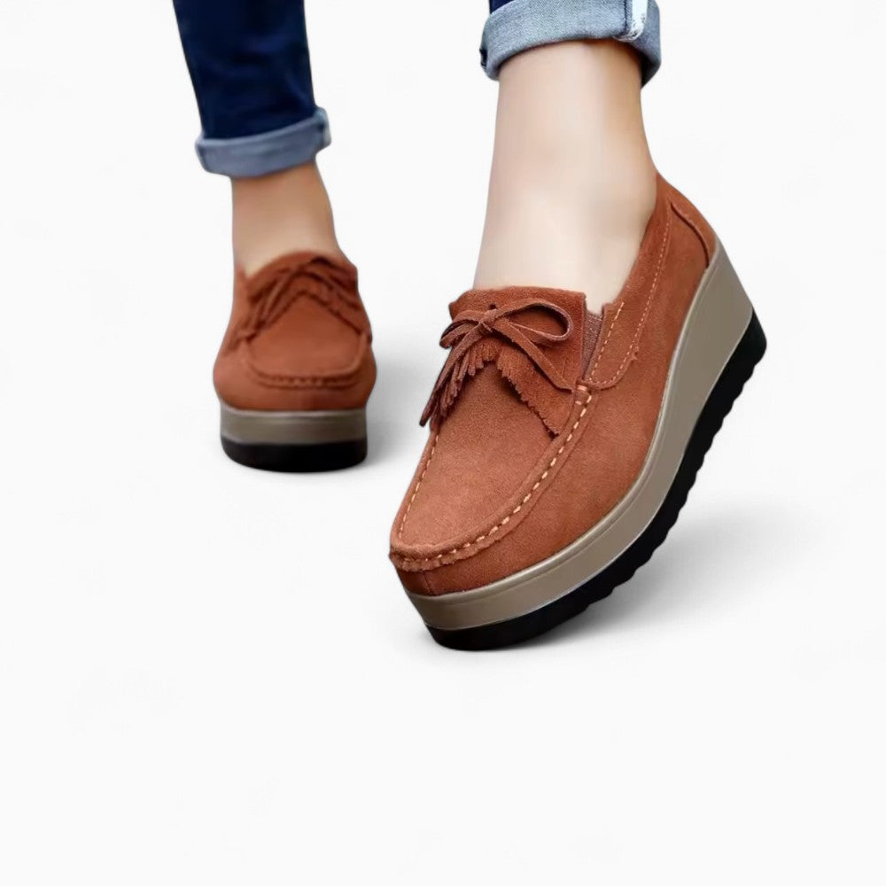 Women’s Suede Wedge Loafers