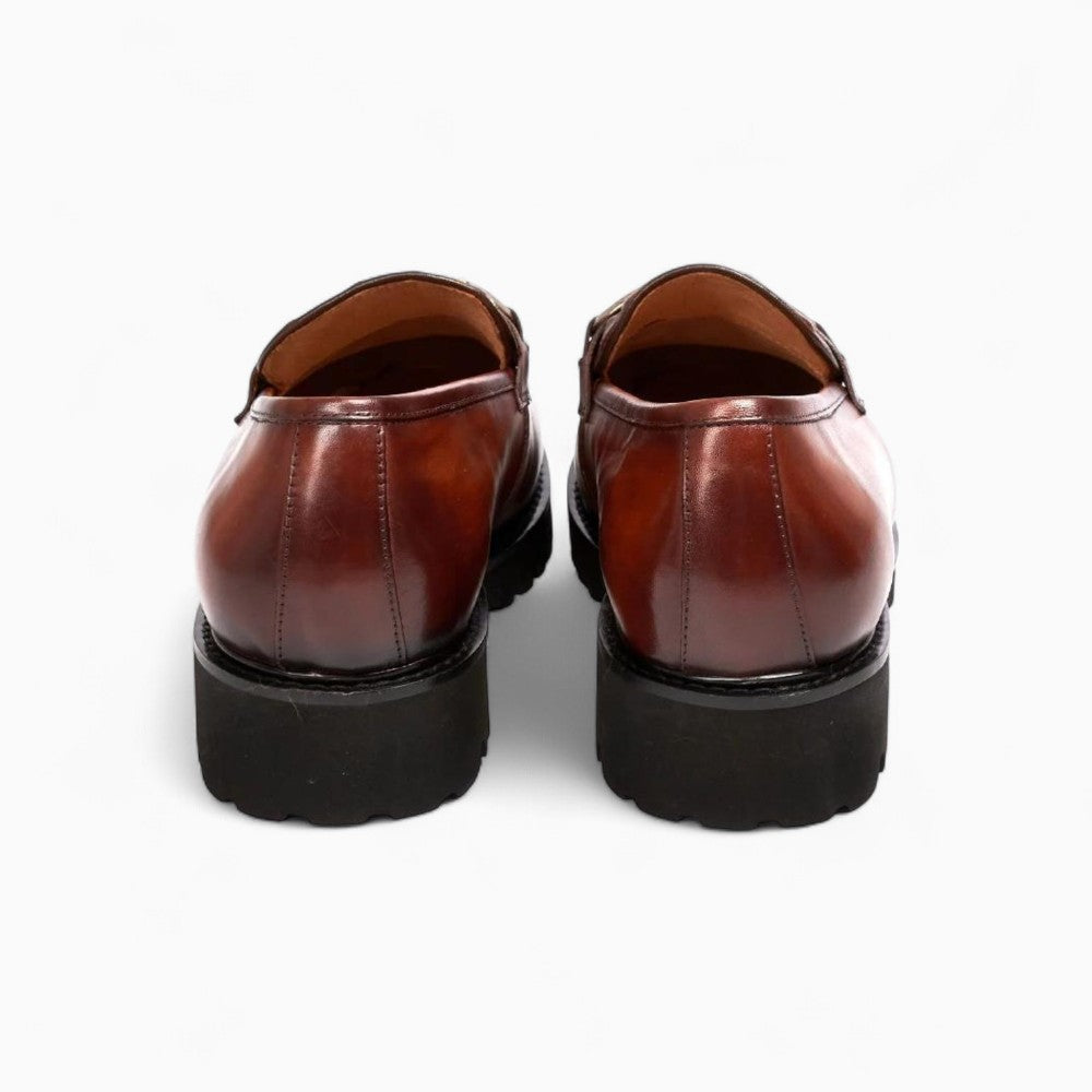 Patent Platform Loafers for Men