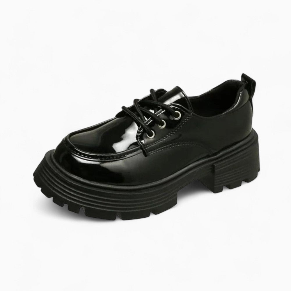 Patent Platform Loafers for Women