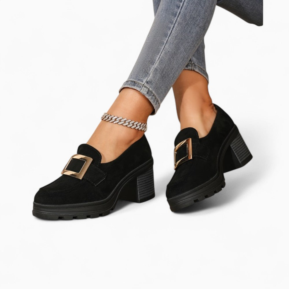 Silver Chain Platform Loafers for Women