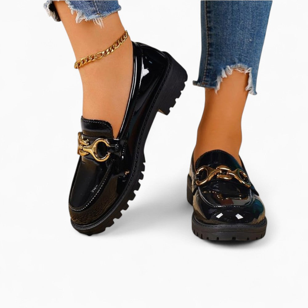 British Style Platform Loafers for Women