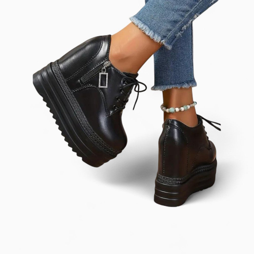 Women’s Platform Loafers with Zipper