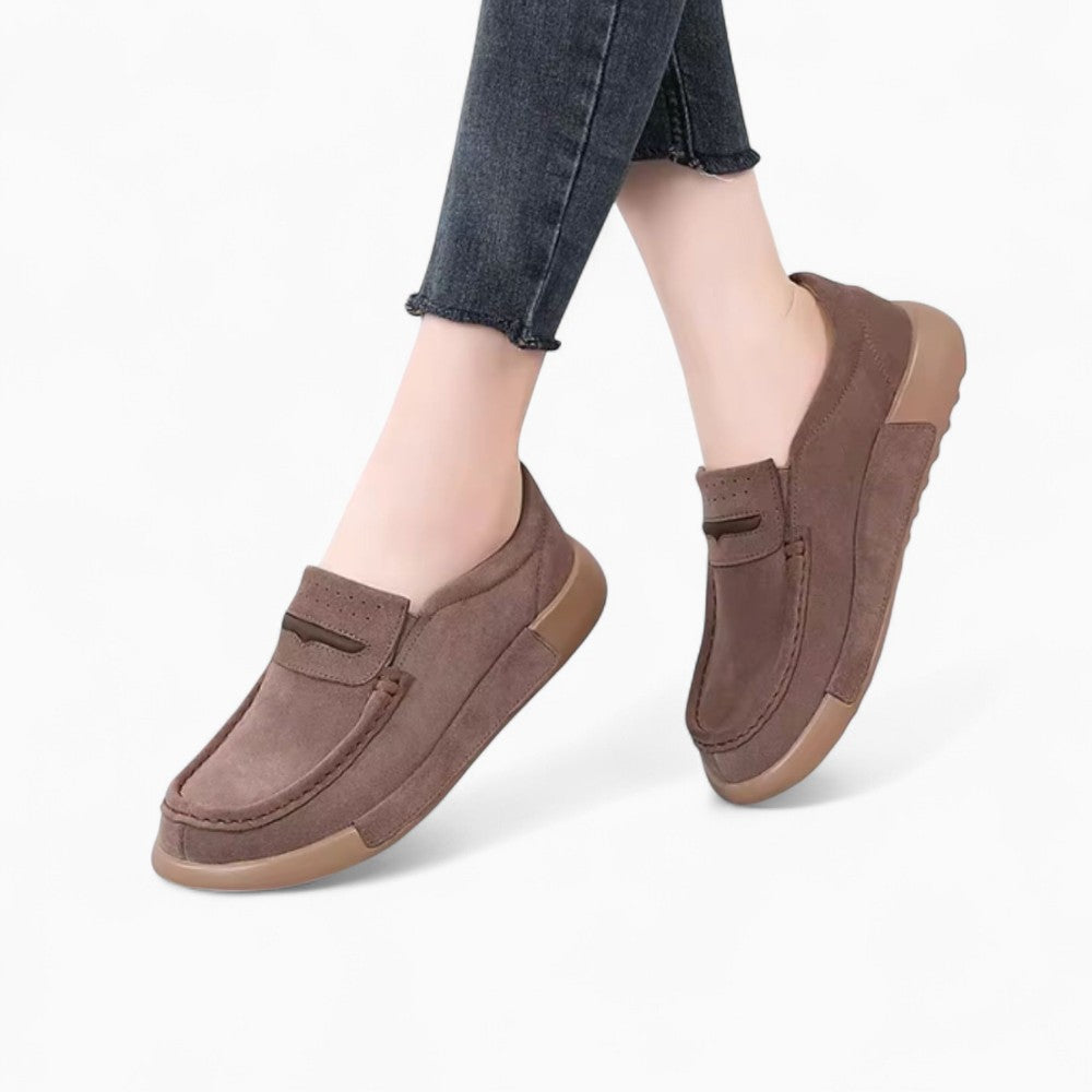 Women’s Platform Loafers with Suede Look