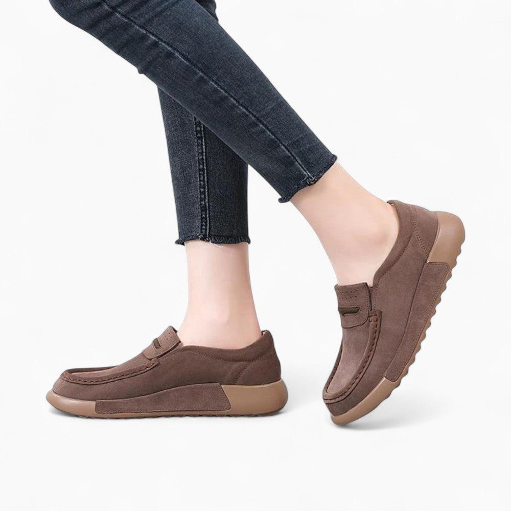 Women’s Platform Loafers with Suede Look