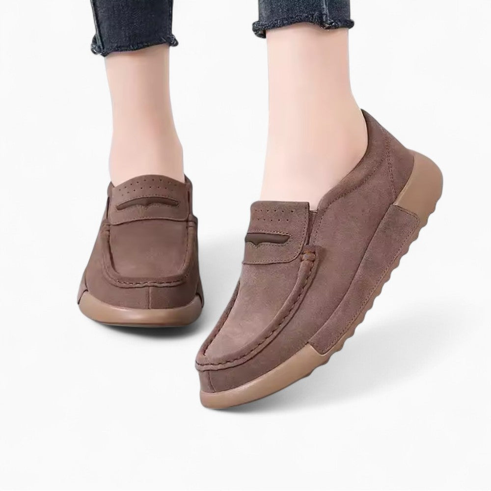 Women’s Platform Loafers with Suede Look