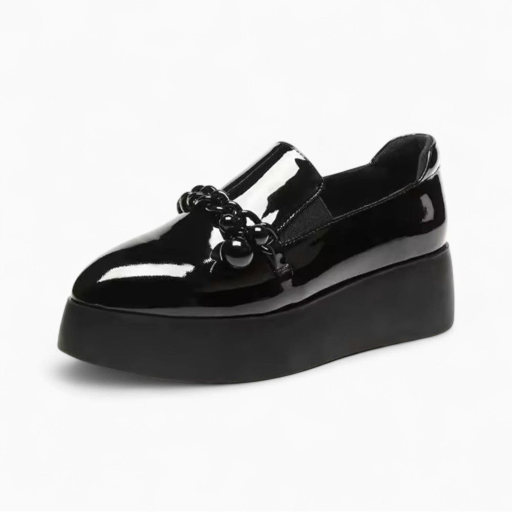 Metal Chain Platform Loafers