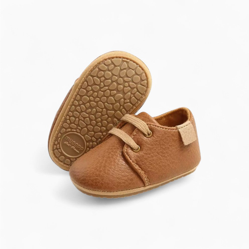 Baby Boy Lace-Up Loafers with Soft Sole