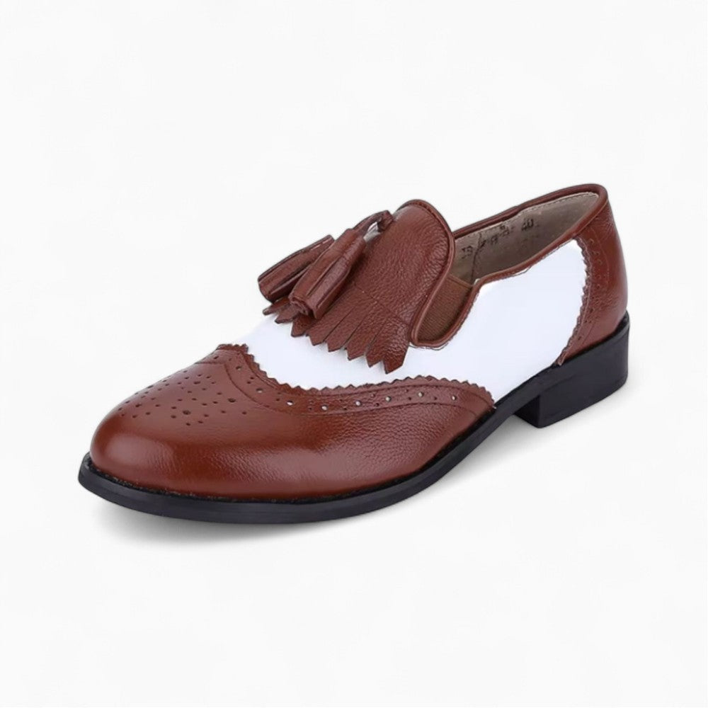 Leather Tassel and Fringe Loafers for Women
