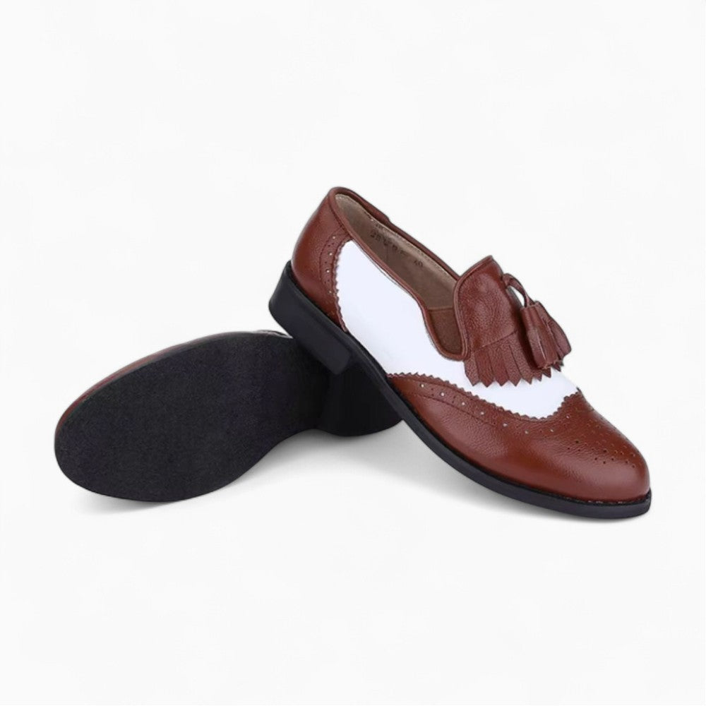 Leather Tassel and Fringe Loafers for Women