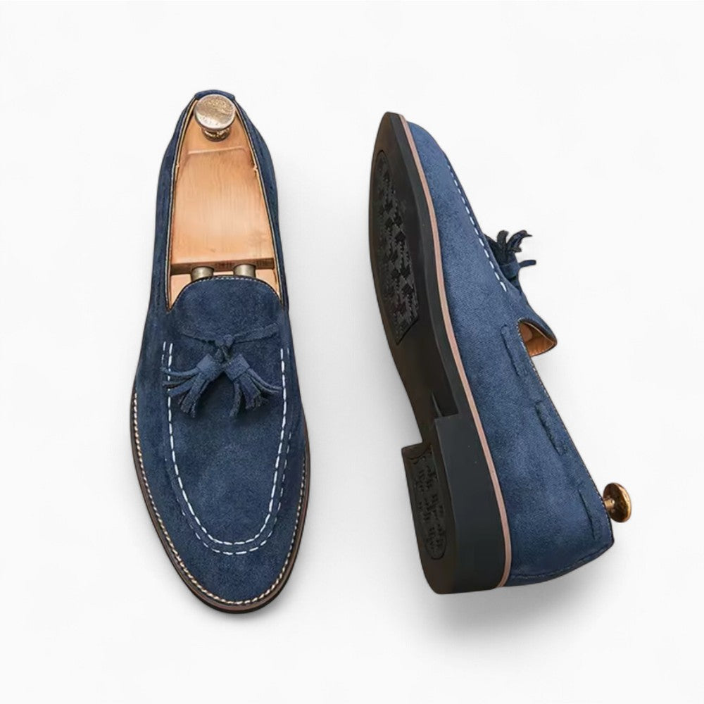 Genuine Suede Tassel Loafers for Men