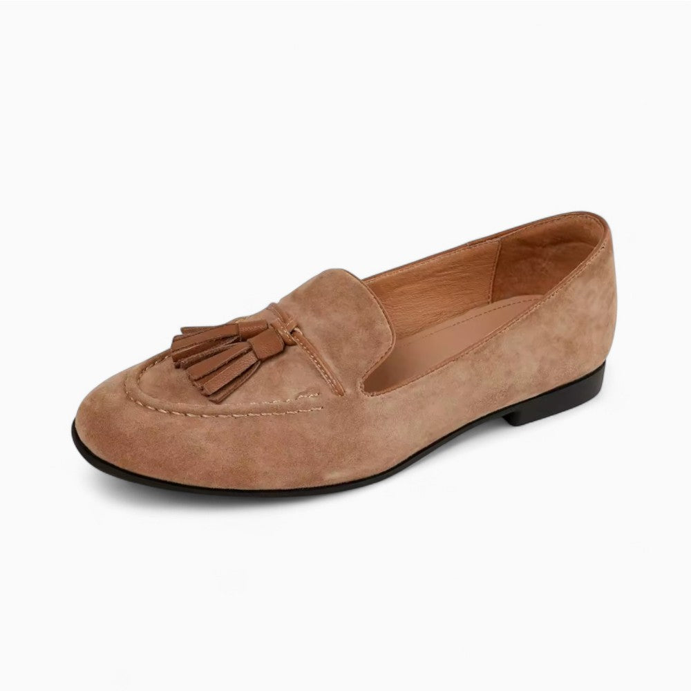 Genuine Suede Tassel Loafers for Women