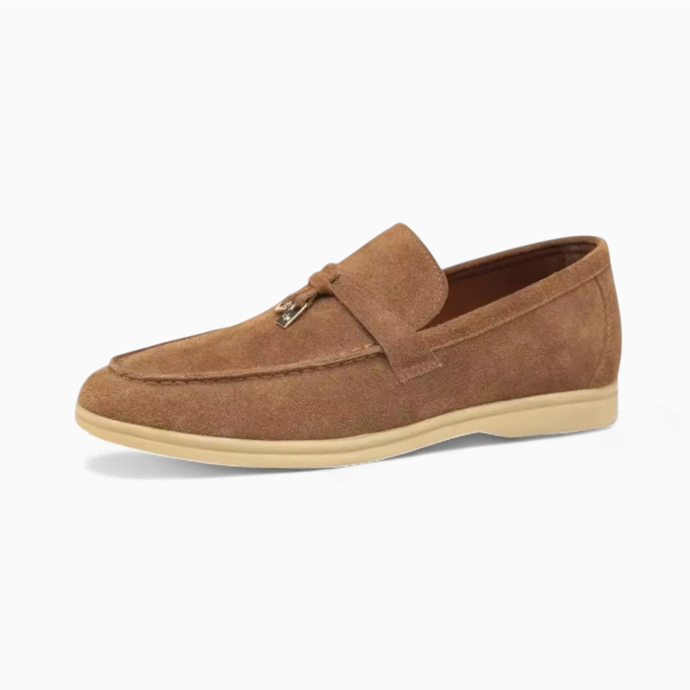 Men's Camel Suede Tassel Loafers