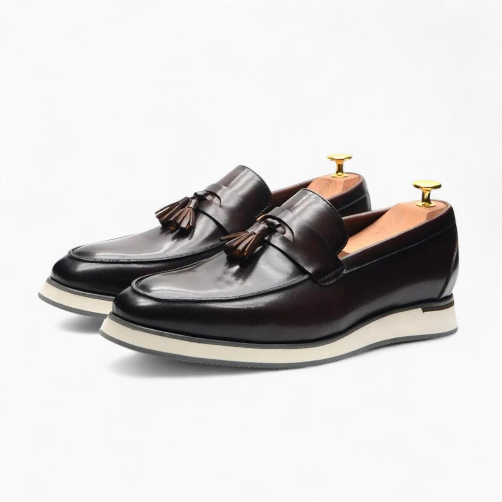 Classic Smooth Leather Tassel Loafers
