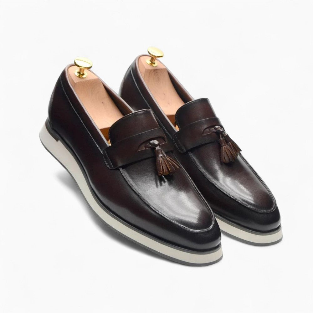 Classic Smooth Leather Tassel Loafers