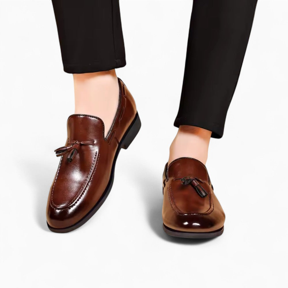 Men’s Brown Genuine Leather Tassel Loafers