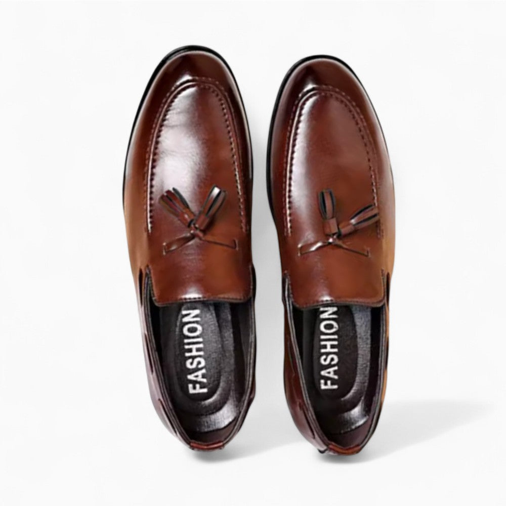 Men’s Brown Genuine Leather Tassel Loafers