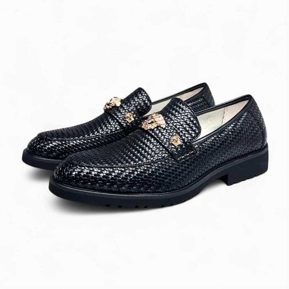 Patent Leather Pointed Toe Loafers with Decorative Bow