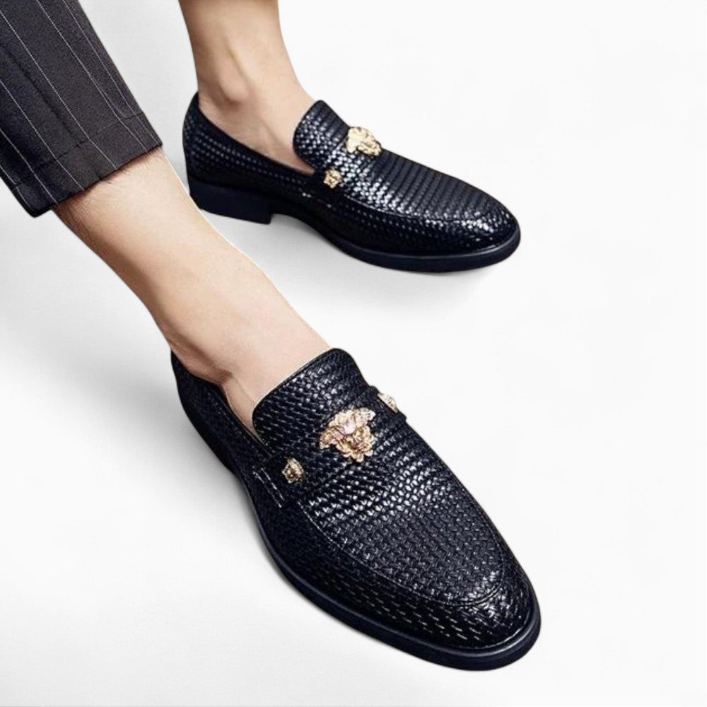 Patent Leather Pointed Toe Loafers with Decorative Bow