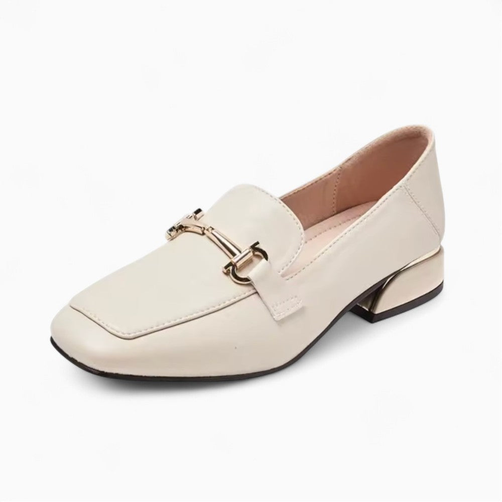Patent Leather Mary Jane Loafer with Square Heel