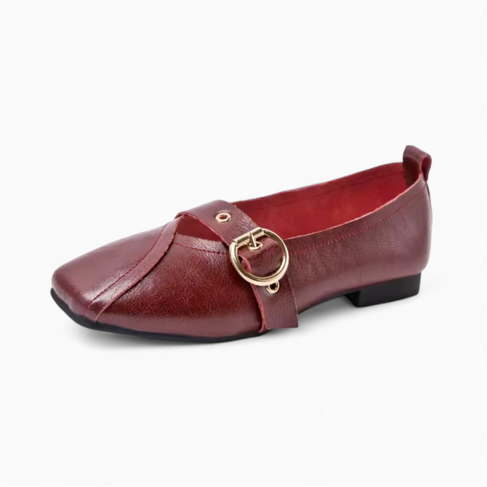 Red Square-Toe Loafer