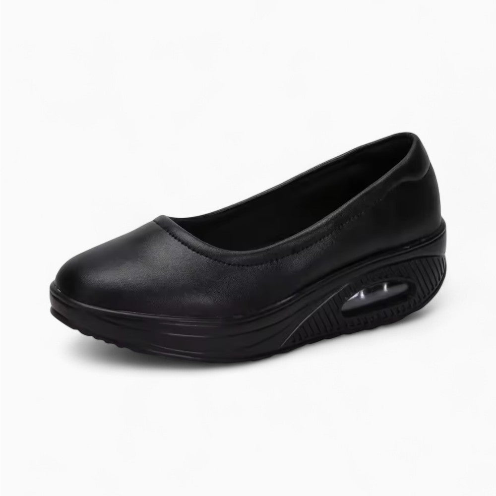 Patent Leather Ballet Loafers with Round Toe
