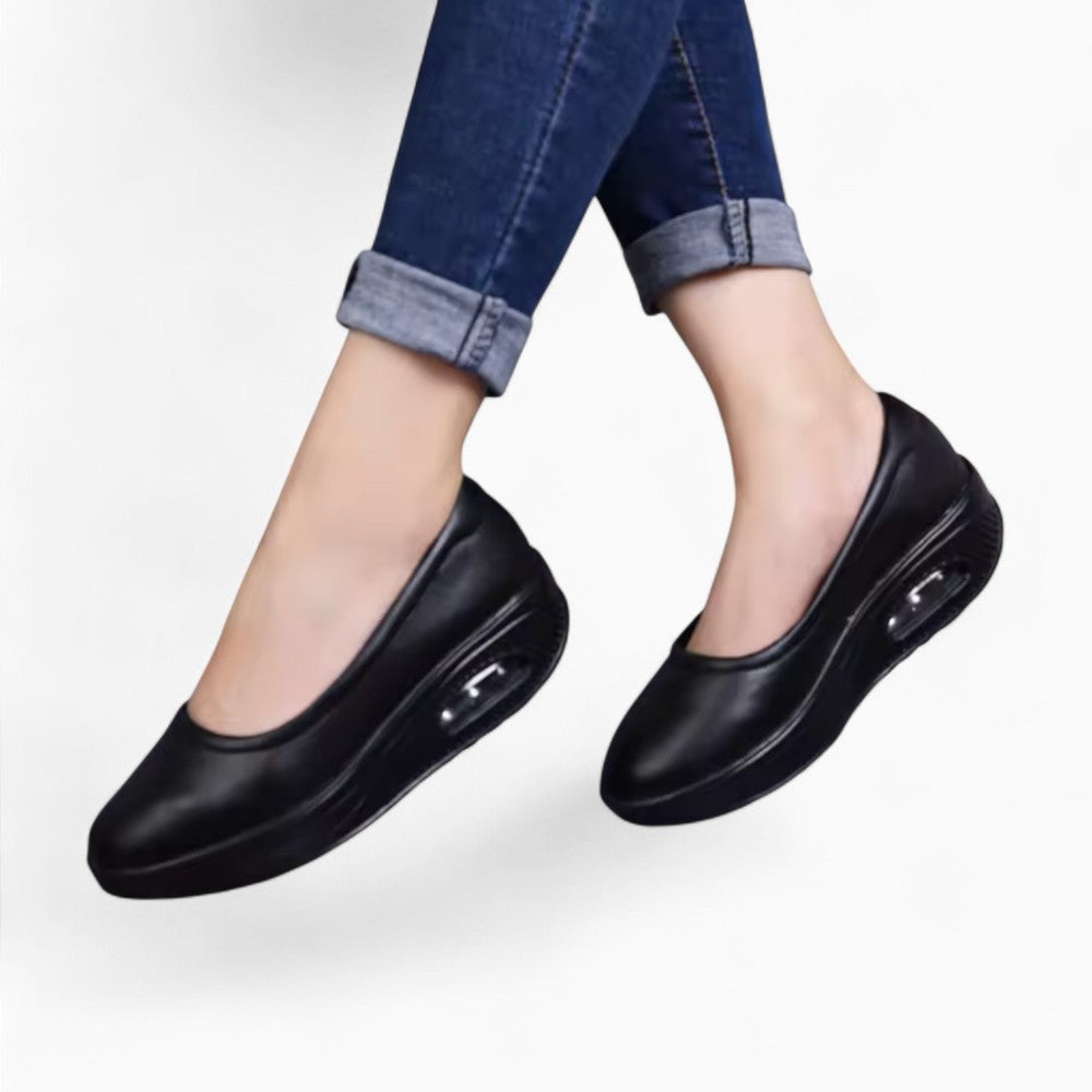 Patent Leather Ballet Loafers with Round Toe
