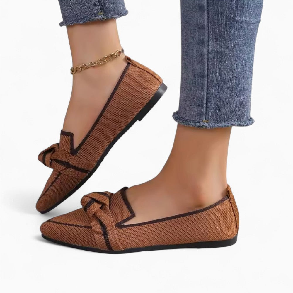 Pointed Toe Ballet Loafers with Buckles