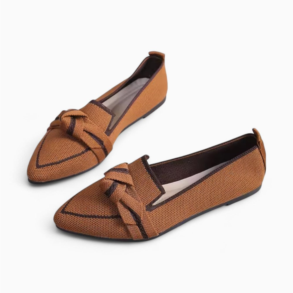 Pointed Toe Ballet Loafers with Buckles