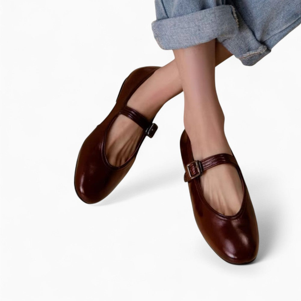 Patent Leather Square Heel Loafers