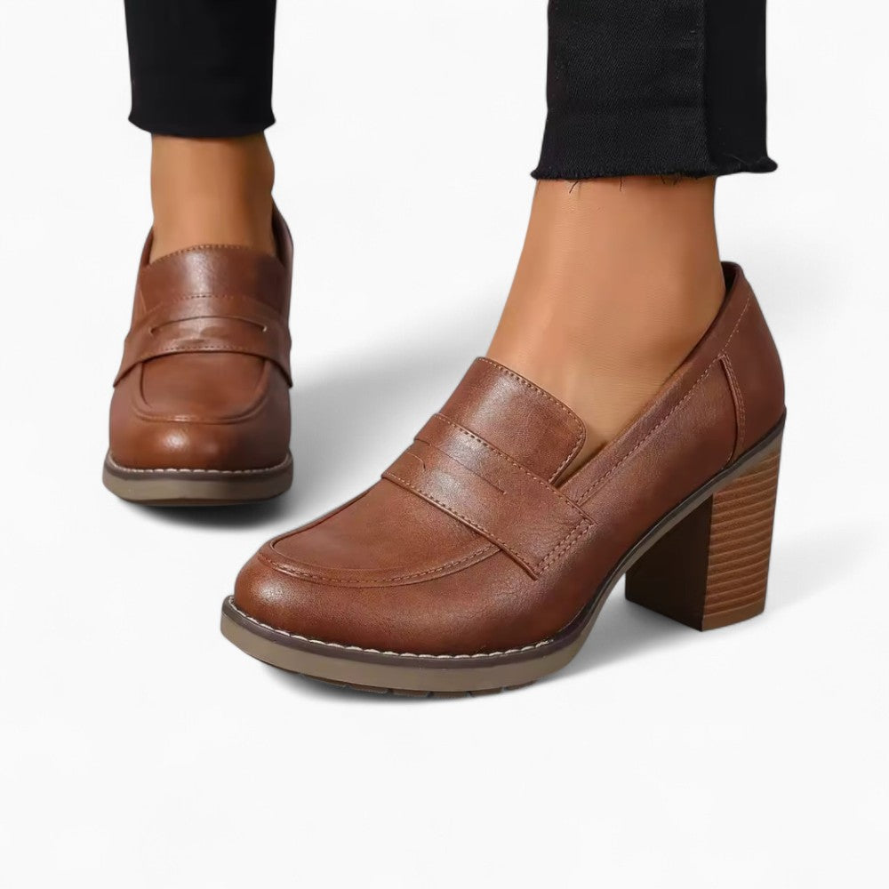 8cm Heeled Loafers for Women