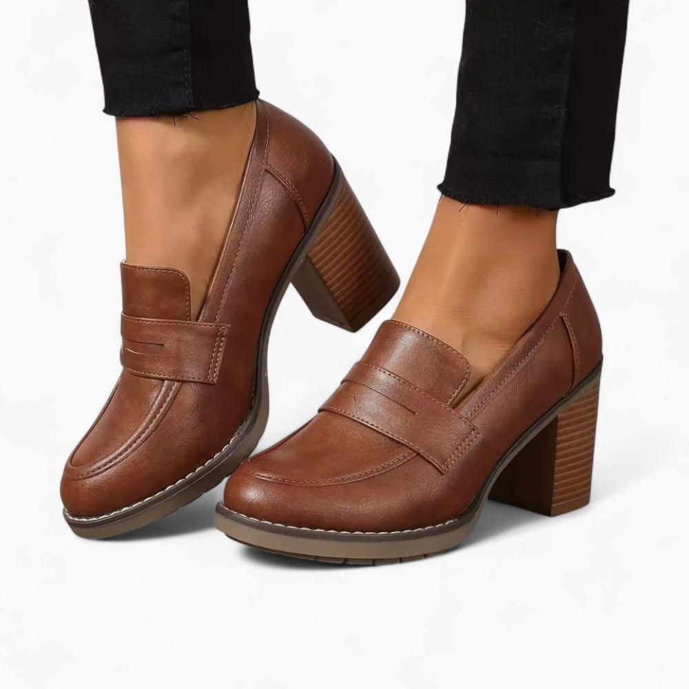 8cm Heeled Loafers for Women