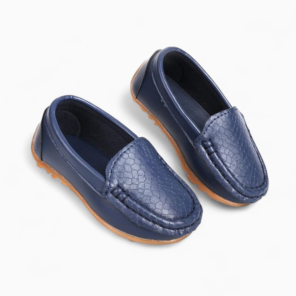 Soft Leather Slip-On Loafers for Kids