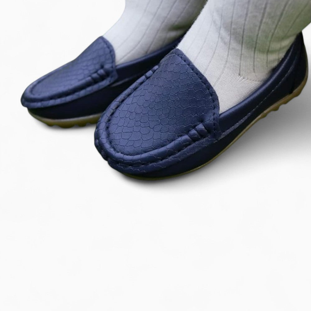 Soft Leather Slip-On Loafers for Kids
